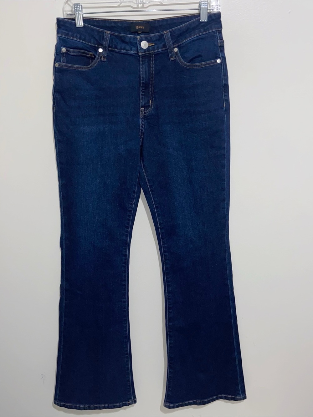 Quince Jeans Womens Size 30 Luna Stretch Flare Midnight Blue Denim Dark Wash